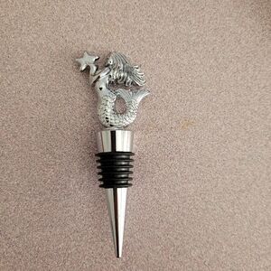 Brand NEW! MERMAID Decorative Metal Bottle Stopper, Seals for Wine and Champagn